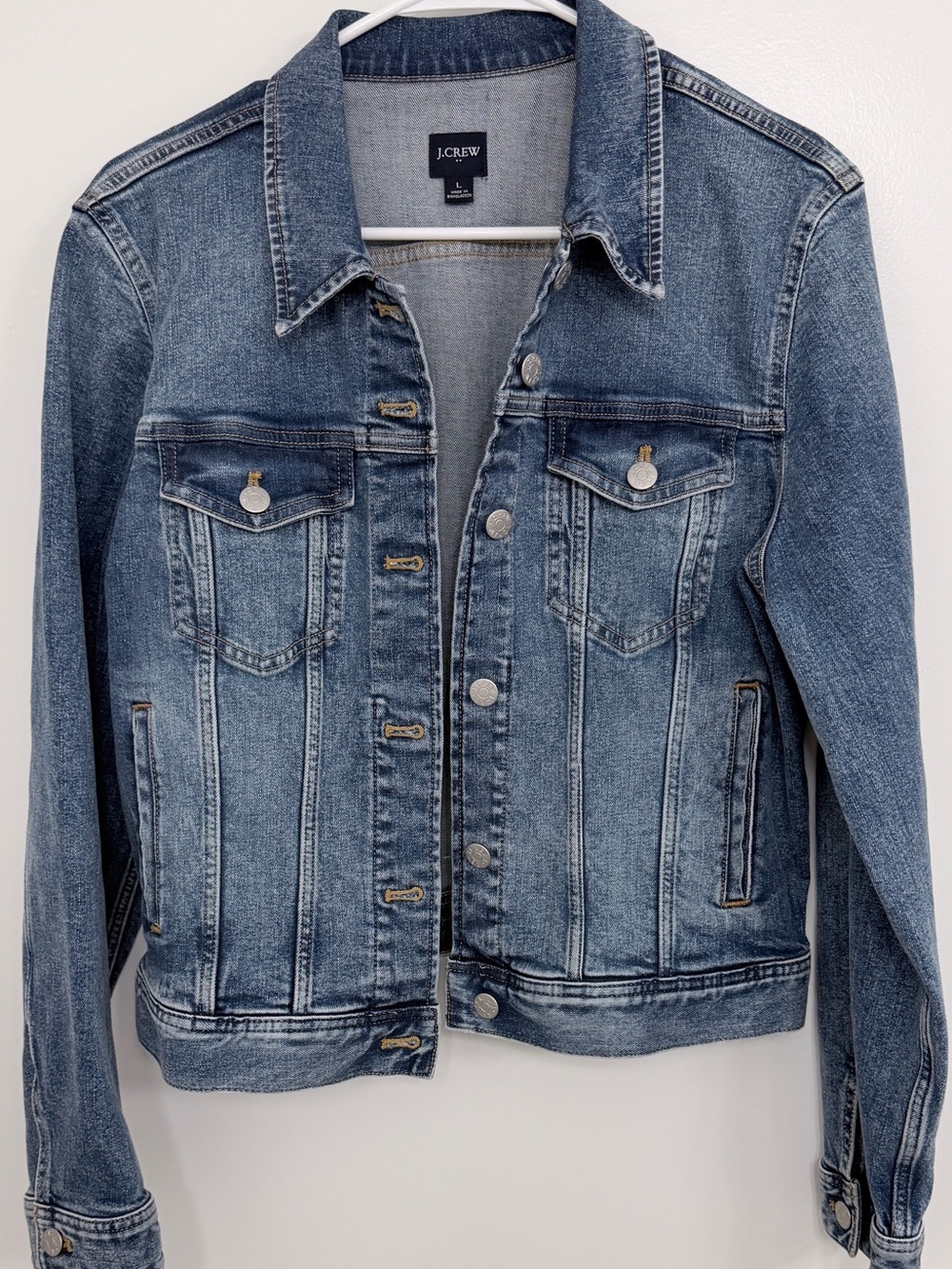 J. Crew Medium Wash Denim Jacket - Blue